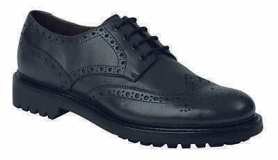 Pre-owned Hoggs Of Fife 4166 Prestwick Brogue Shoes Black Casual Shoes (24087) Men's