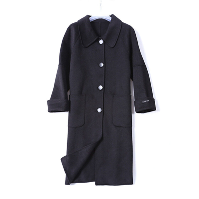 Pre-owned Jancoco Max Lady Fleece Wool Fur Coat Solid Loose Single Breasted Long Overcoat Warm Winter
