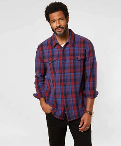 Pre-owned Outerknown Blanket Shirt Night Arcadia Plaid 1310023w-nia