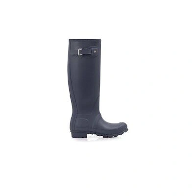 Pre-owned Hunter Shoes Universal Women  Wft1000rmanvy Navy Blue