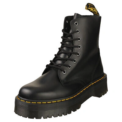 Pre-owned Dr. Martens' Dr. Martens Jadon Mens Black Platform Boots - 6 Uk