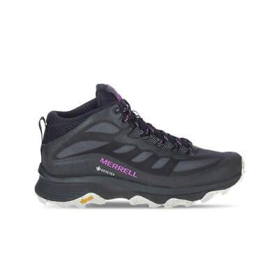 Pre-owned Merrell Waterproof Hiking Boots Trekking Women's Moab Speed Mid Gore-tex Black