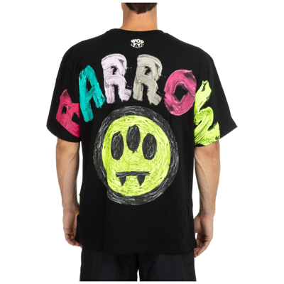 Pre-owned Barrow T-shirt Men 032879-110 Black Round Collar Short Sleeves Tee-shirt