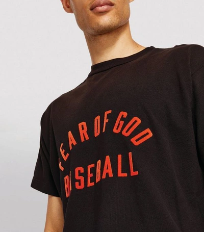 Pre-owned Fear Of God Baseball Tees | Black | Size Large / L | Rrp £250 | Vintage Seventh