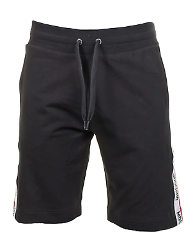 Pre-owned Moschino Underwear Side Taped Shorts Black