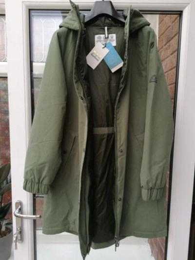 Pre-owned Barbour Womens  Embleton Waterproof Quilted Jacket Green Uk12 14 Rrp£199