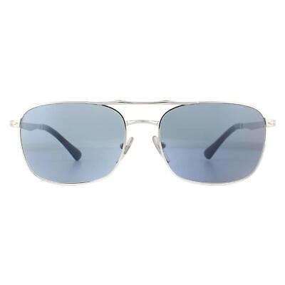 Pre-owned Persol Sunglasses Po2454s 518/56 Silver Light Blue