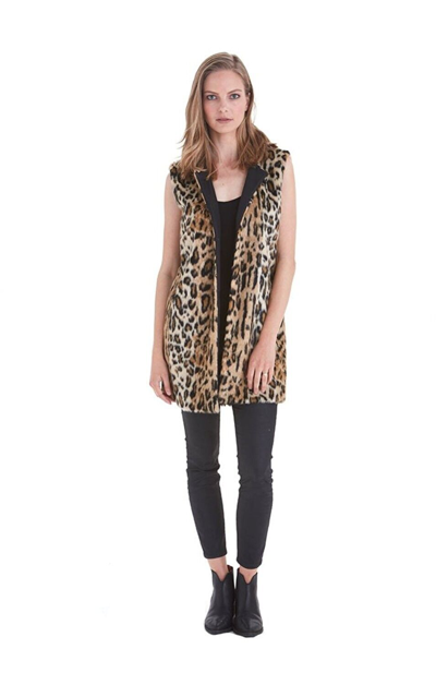 Pre-owned Love Token Ariah Animal Print Faux Waistcoat - Lt86-06