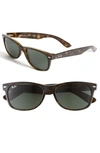 Ray Ban Standard New Wayfarer 55mm Sunglasses - Dark Tortoise In Dark Tortoise