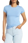 L'agence Lagence Ressi Crew Neck Short Sleeve T-shirt In Light Harbor Blue