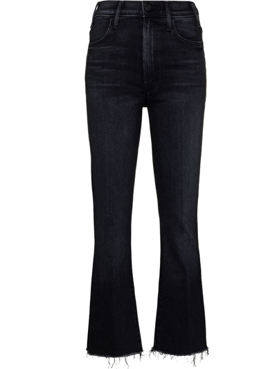 Mother The Hustler Roller Heel High-rise Wide-leg Jeans In Deep End