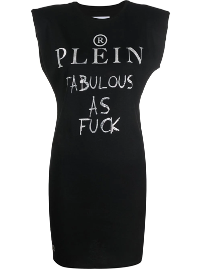 Philipp Plein Crystal-embellished Logo Cotton T-shirt In Schwarz