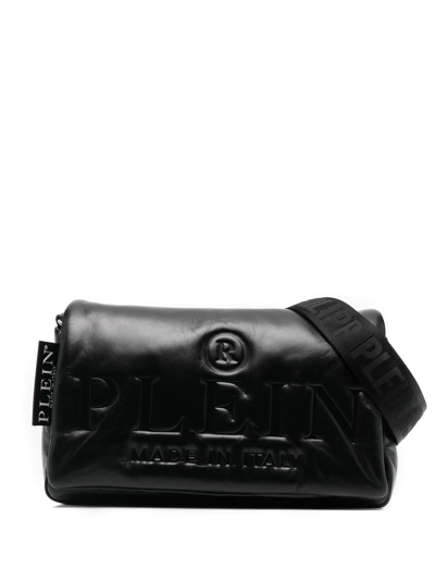 Philipp Plein Leather Medium Shoulder Bag In Schwarz
