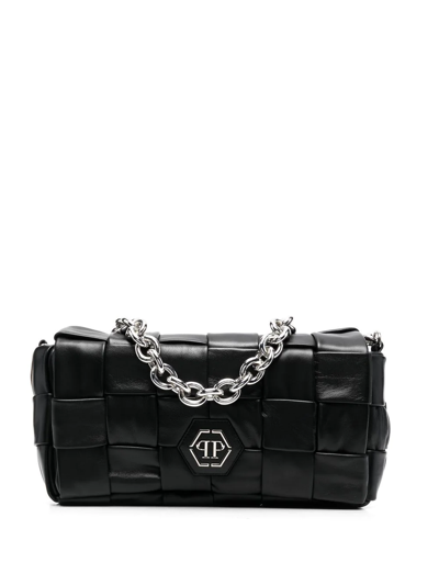 Philipp Plein Hexagon Medium Shoulder Bag In Schwarz