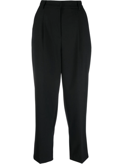 Semicouture Straight-leg Tailored Trousers In Schwarz