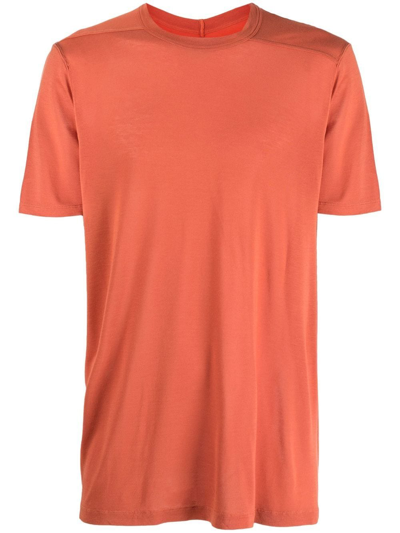 Rick Owens Basic Round-neck T-shirt In Orange