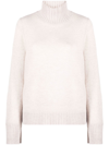 ALLUDE ROLL-NECK KNIT JUMPER