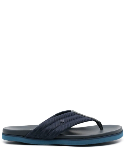 Baldinini Logo-plaque Detail Flip-flops In Blau