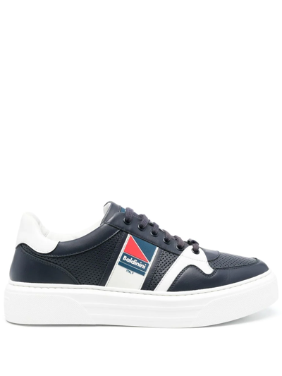 Baldinini Side Logo-print Low-top Trainers In Blau