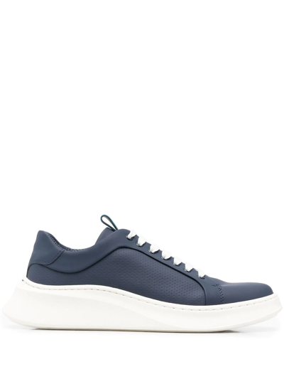 Baldinini Light Textured-finish Sneakers In Blau