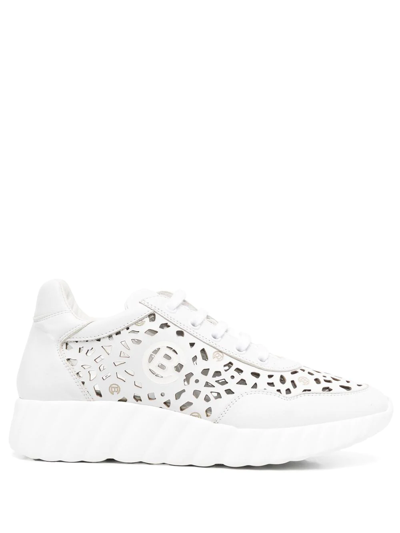 Baldinini All-over Perforated-design Trainers In Weiss