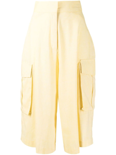 Bambah High-waisted Cropped Culottes In Gelb