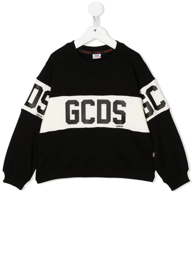 Gcds Logo-print Detail Sweatshirt In Black