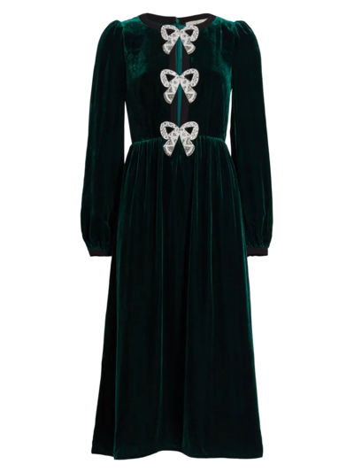 saloni black camille bows dress Caldwell Ribbed Turtleneck Midi Dress