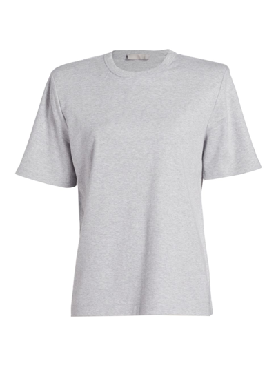 Wardrobe.nyc Padded Shoulder Cotton Jersey T-shirt In Grey