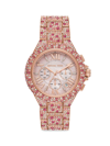 MICHAEL KORS WOMEN'S CAMILLE ROSE-GOLDTONE STAINLESS STEEL & CRYSTAL CHRONOGRAPH WATCH