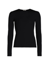 The Row Iverness Long Sleeve Jersey Pullover In Black