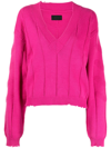 Rta Pink Alba Knitted Sweater In Pink