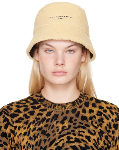 Stella Mccartney Fff Double Face Bucket Hat With Logo In White