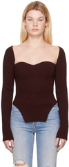 Khaite Burgundy Maddy Long Sleeve T-shirt In Red