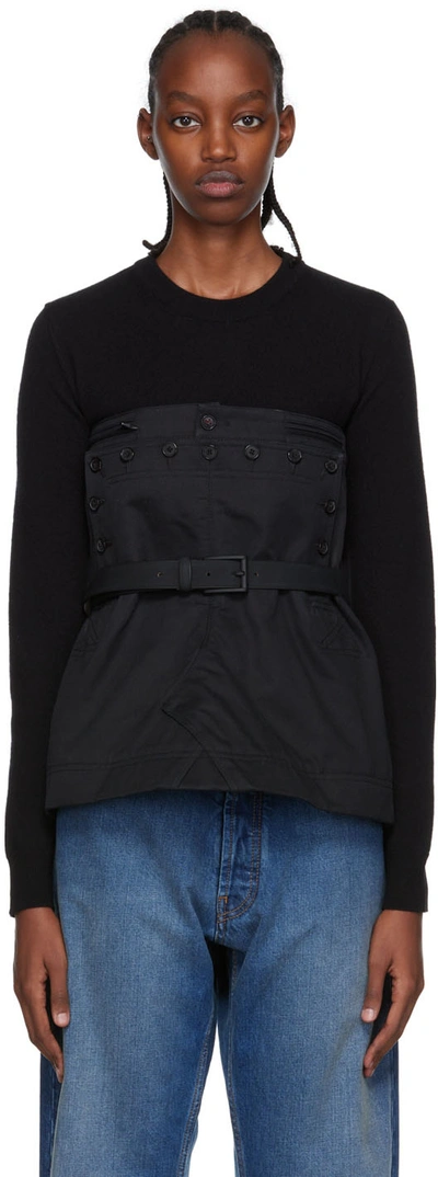 Maison Margiela Black Bodice Camisole In 900 Black