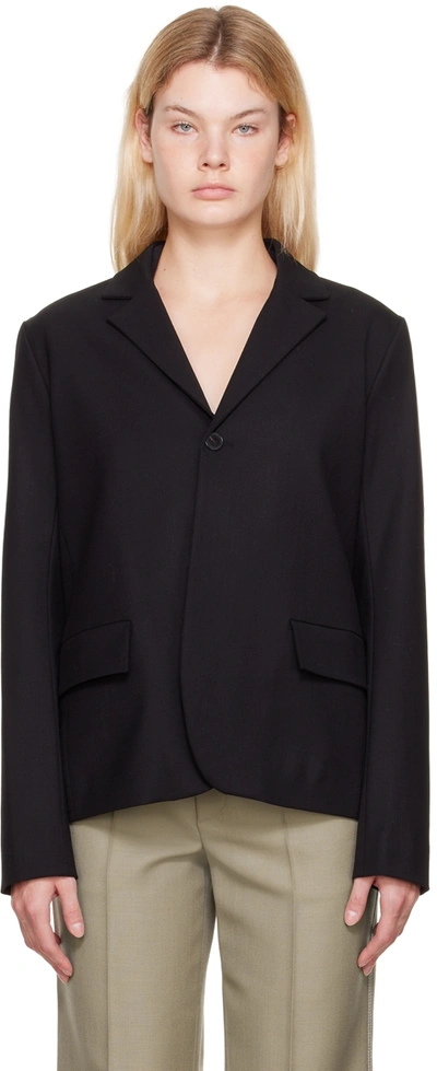 Gauchère Black Cutout Blazer In 1000 Black