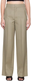 GAUCHÈRE TAUPE WIDE-LEG TROUSERS