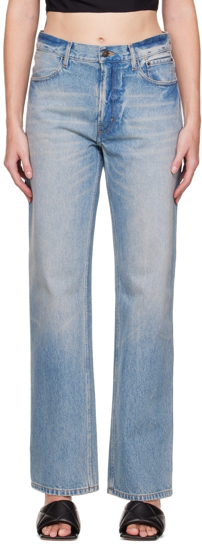Gauchère Mid-rise Straight-leg Jeans In 1223 Blue Stone Blea