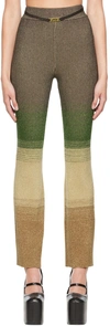 Gcds Ssense Exclusive Brown & Green Lounge Pants In Degradè
