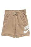 Nike Sportswear Kids' Club Fleece Shorts In Khaki