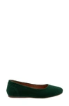 Softwalk Shiraz Flat In Dark Green Felt