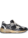 Golden Goose Running Dad Net And Nappa Upper Suede Star Shoes In Black