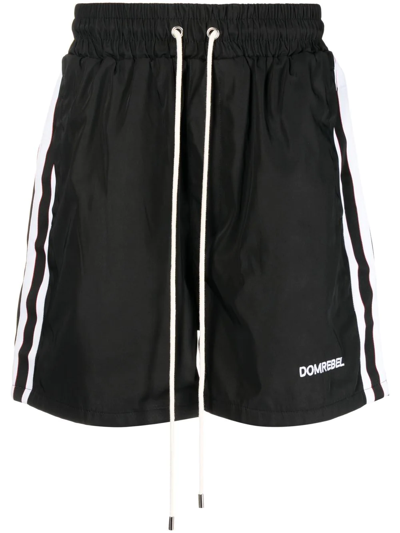 Domrebel Basketball Drawstring Shorts In Black