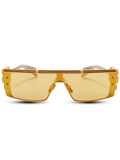 Balmain Eyewear Wonder Boy Square Tinted Sunglasses In Yellow