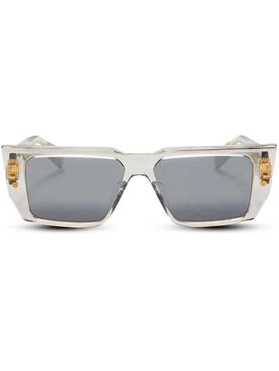 Balmain Eyewear B-vi Square Tinted Sunglasses In White