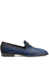 GIUSEPPE ZANOTTI JARETH SNAKESKIN-PRINT LOAFERS