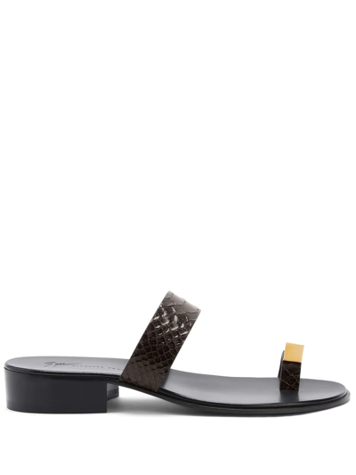 Giuseppe Zanotti Bardack Double-strap Sandals In Brown