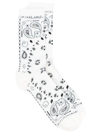 Alanui Paisley-intarsia Socks In White