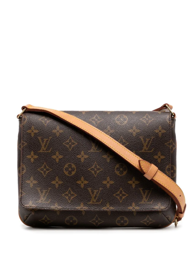 Pre-owned Louis Vuitton 2003  Musette Tango Crossbody Bag In Black
