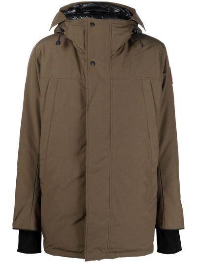 Canada Goose Hooded Down-padded Jacket In Green